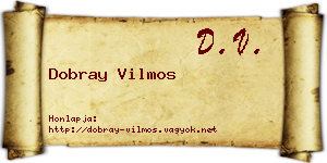 Dobray Vilmos névjegykártya