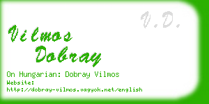 vilmos dobray business card